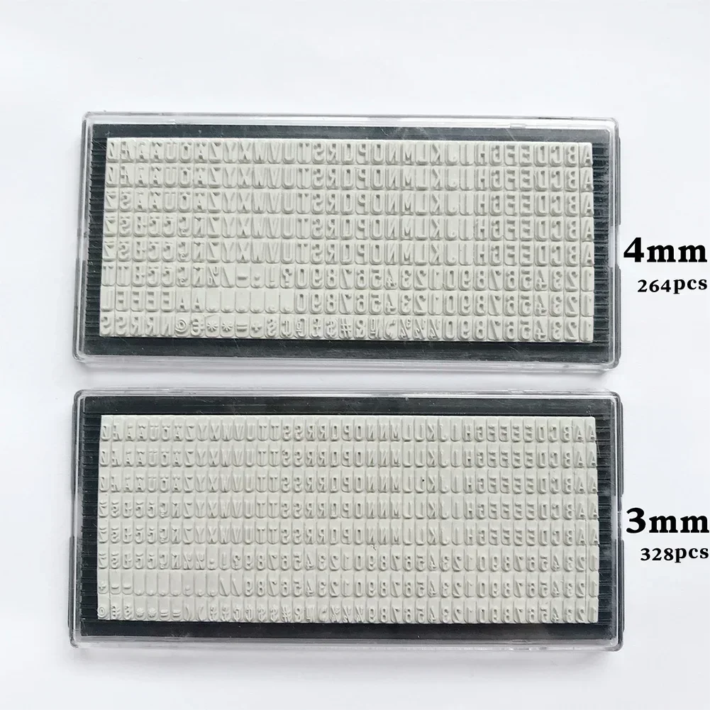 Rubber Date Stamp - 3mm/4mm/6.4mm DIY Personalised Stamp Digital Letters
