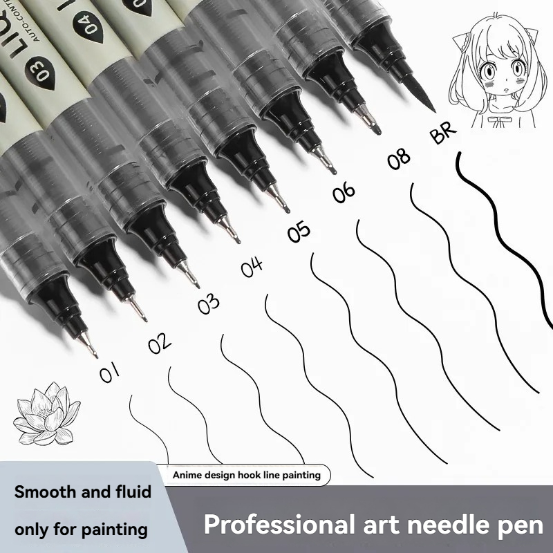 Correction Pen Fine - 12 Pack Black Fineliner Drawing Pens,