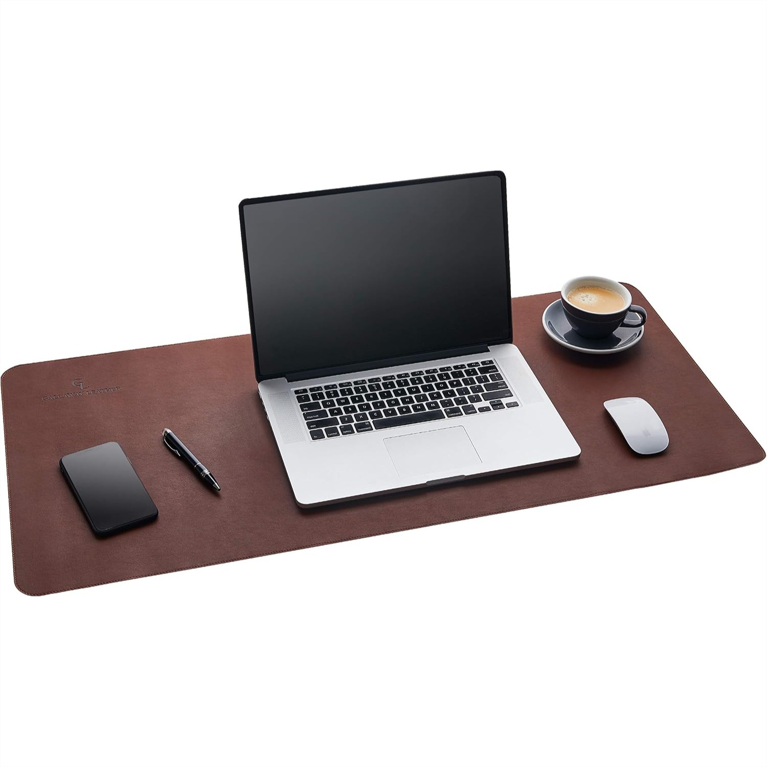 Leather Desk Pad - Large PU Leather Desk Mat 36x17