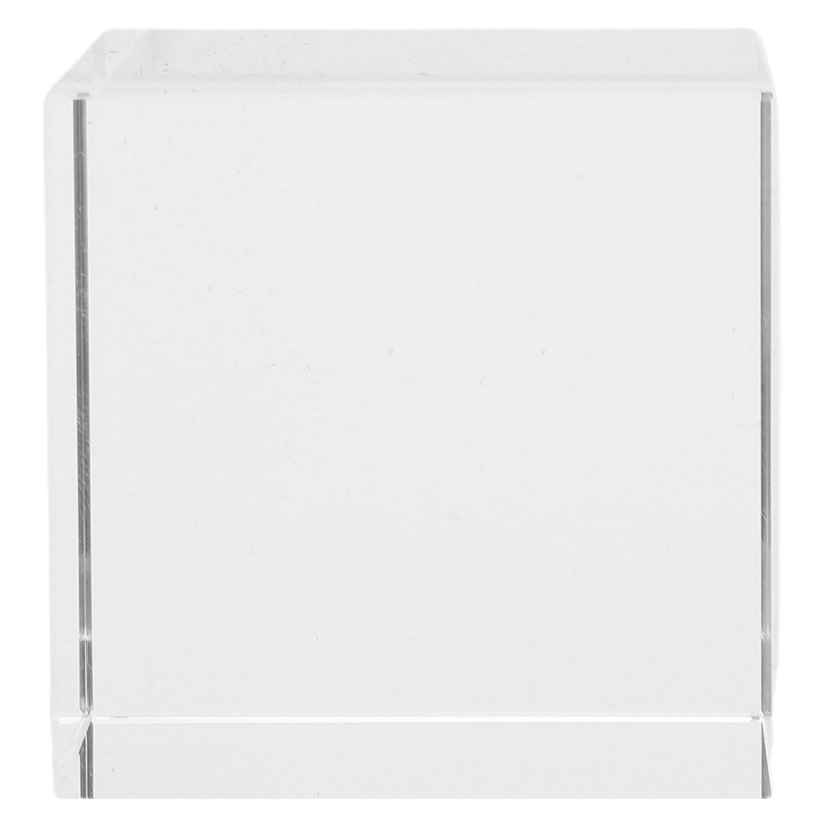 Book Weight Glass - Square Crystal Paperweight Clear Heavy Glass