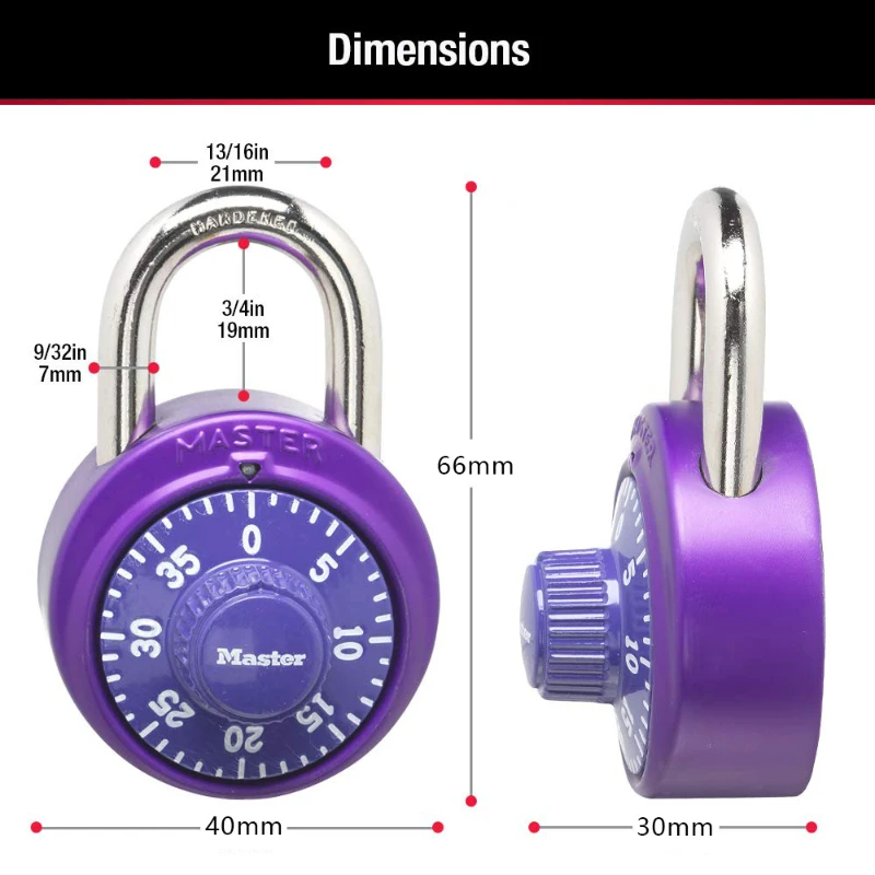 Letter Opener Brass - Locker Rotate Portable Password Lock Combination