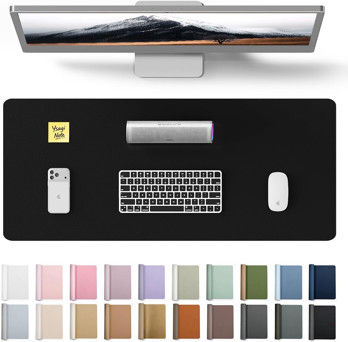 Leather Desk Pad - Large Leather Desk Pad Protector 23.6x13.8