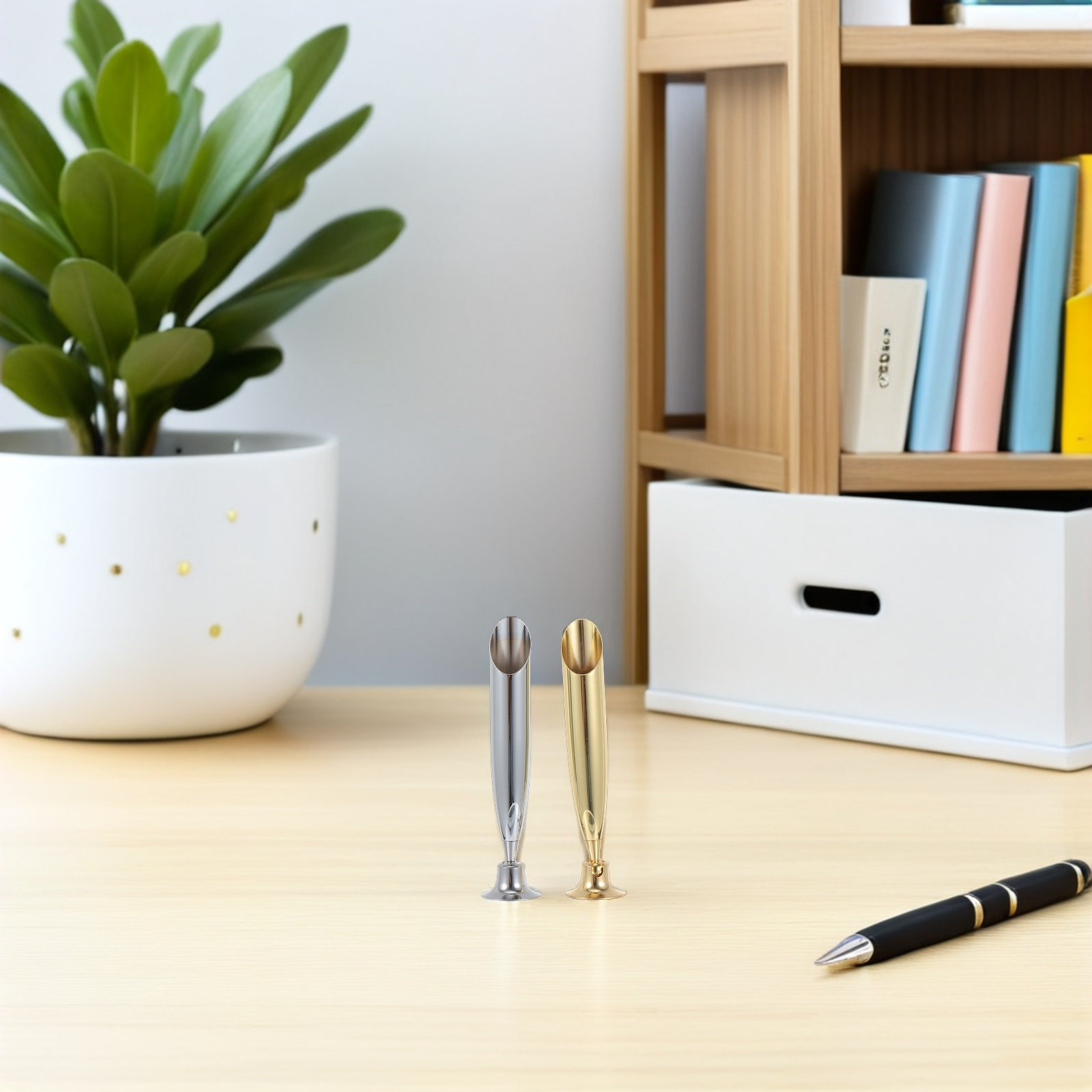 Pen Rest Single - 3Pcs Stainless Steel Pen Rest: Desktop