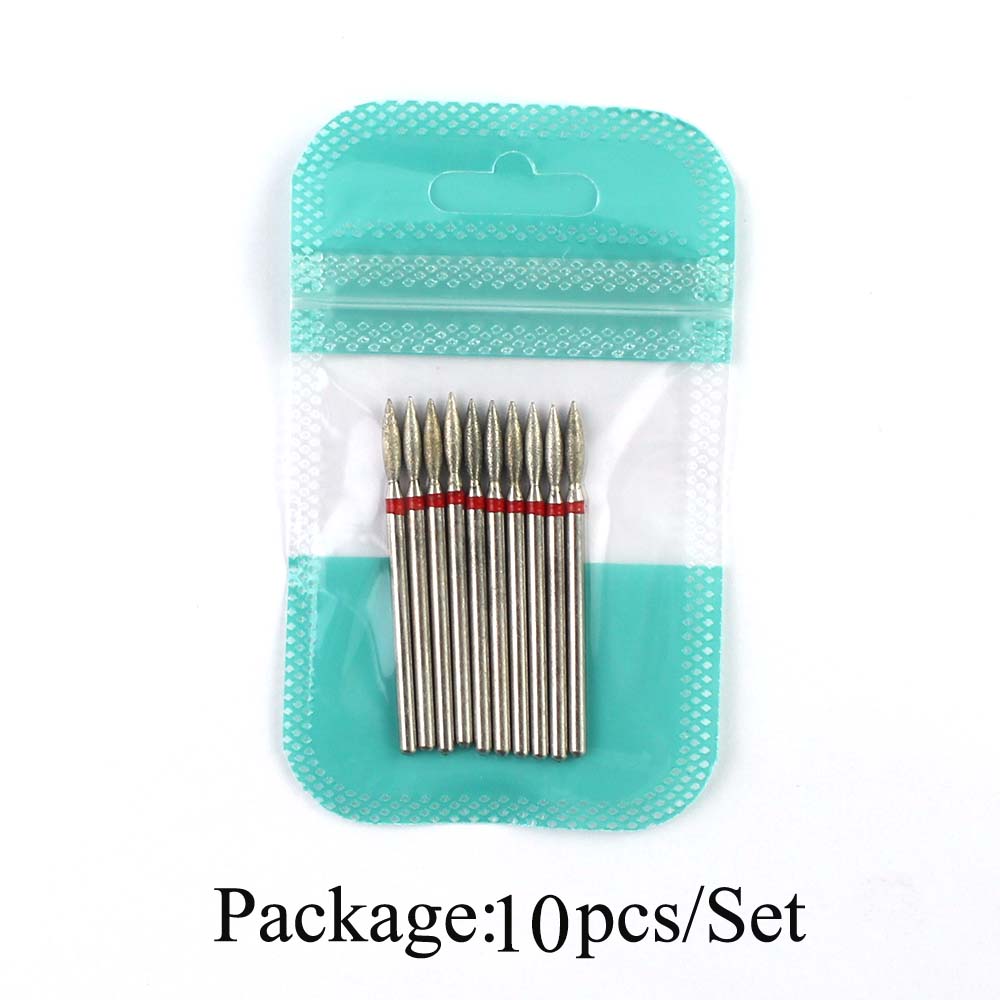 10pcs Diamond Nail Drill Bits  - Gel Refill Pack 评论和价格