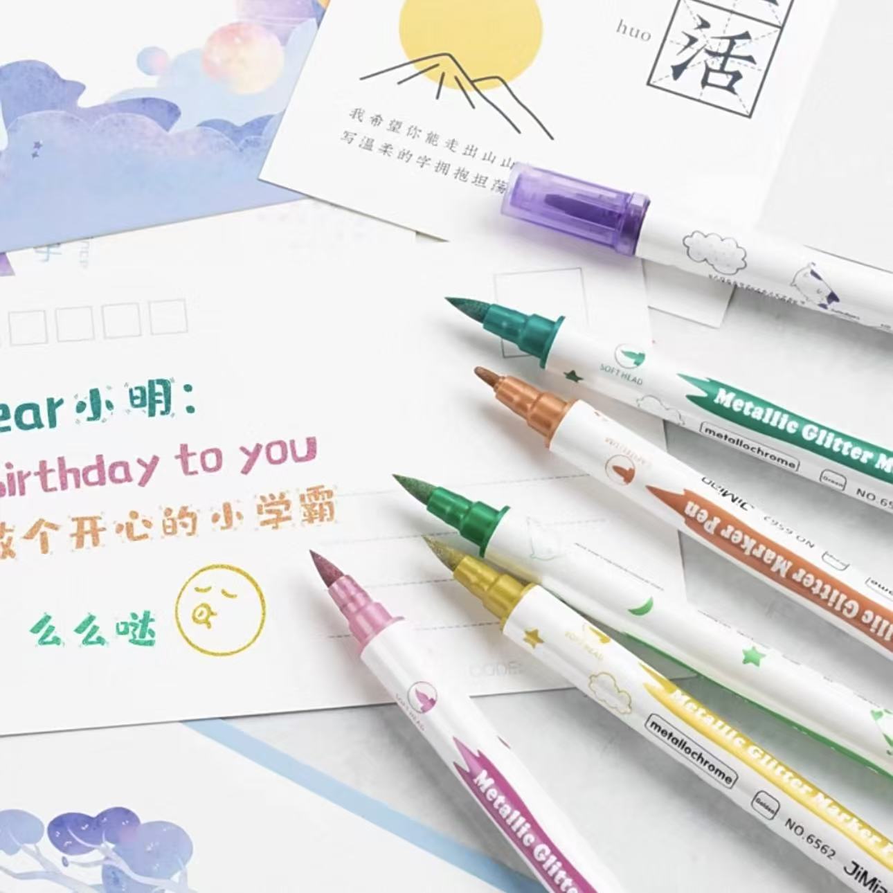 10Pcs Metallic Dual Tip Marker - Correction Pen Fine 评论和价格