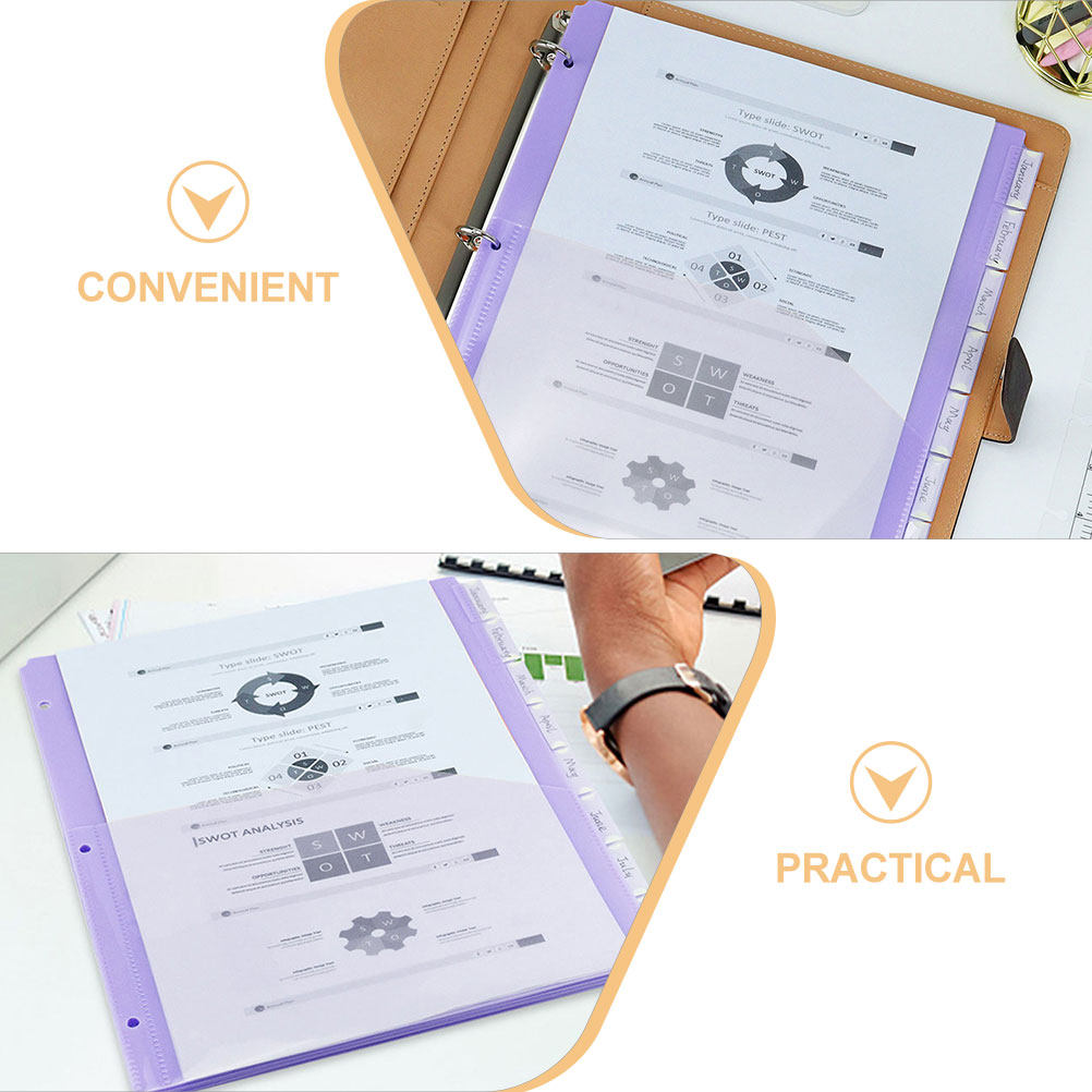 2Sets A4 PP Plastic Binder Div - Tab Divider A4 评论和价格
