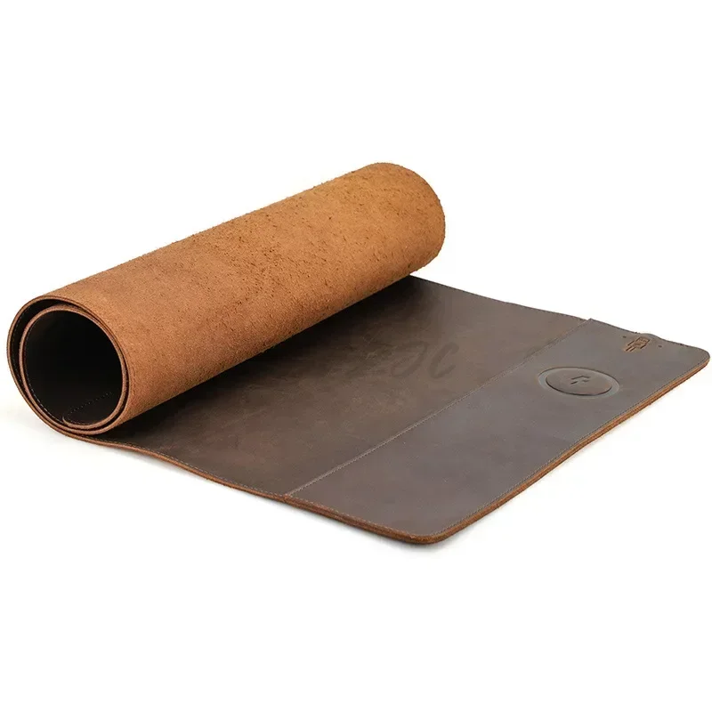 Vintage Cowhide Mouse Pad with - Leather Desk Pad 评论和价格