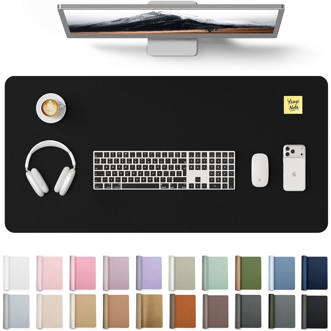 Large PU Leather Desk Pad Prot - Leather Desk Pad 评论和价格