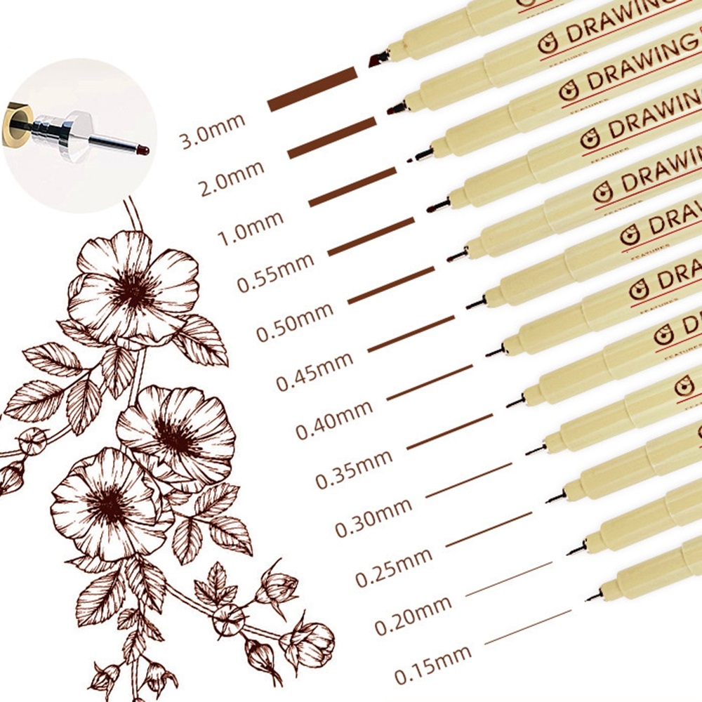 Brown & Black Micro Pens, 12 S - Archive Box Set 评论和价格