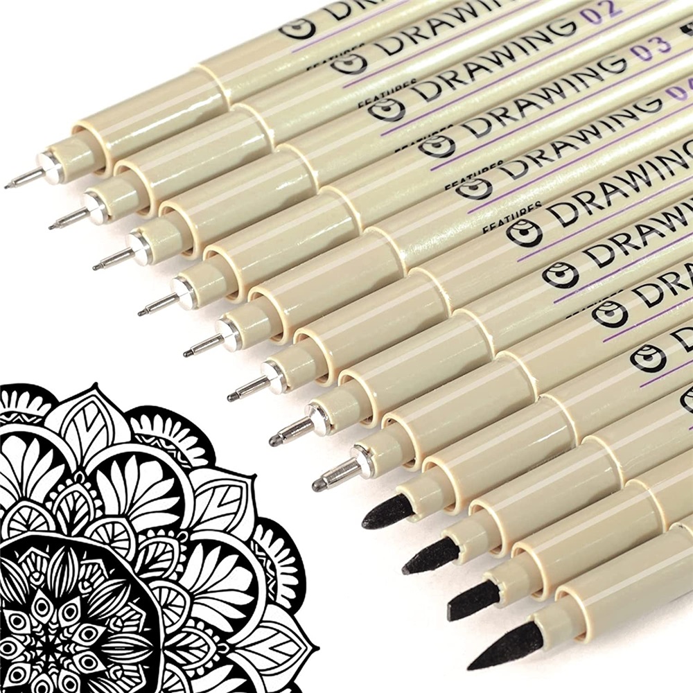 Brown & Black Micro Pens, 12 S - Archive Box Set 评论和价格