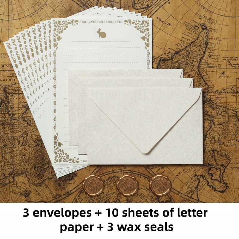 16PCS Vintage Linen Envelopes  - Wax Seal Stamp Set 评论和价格