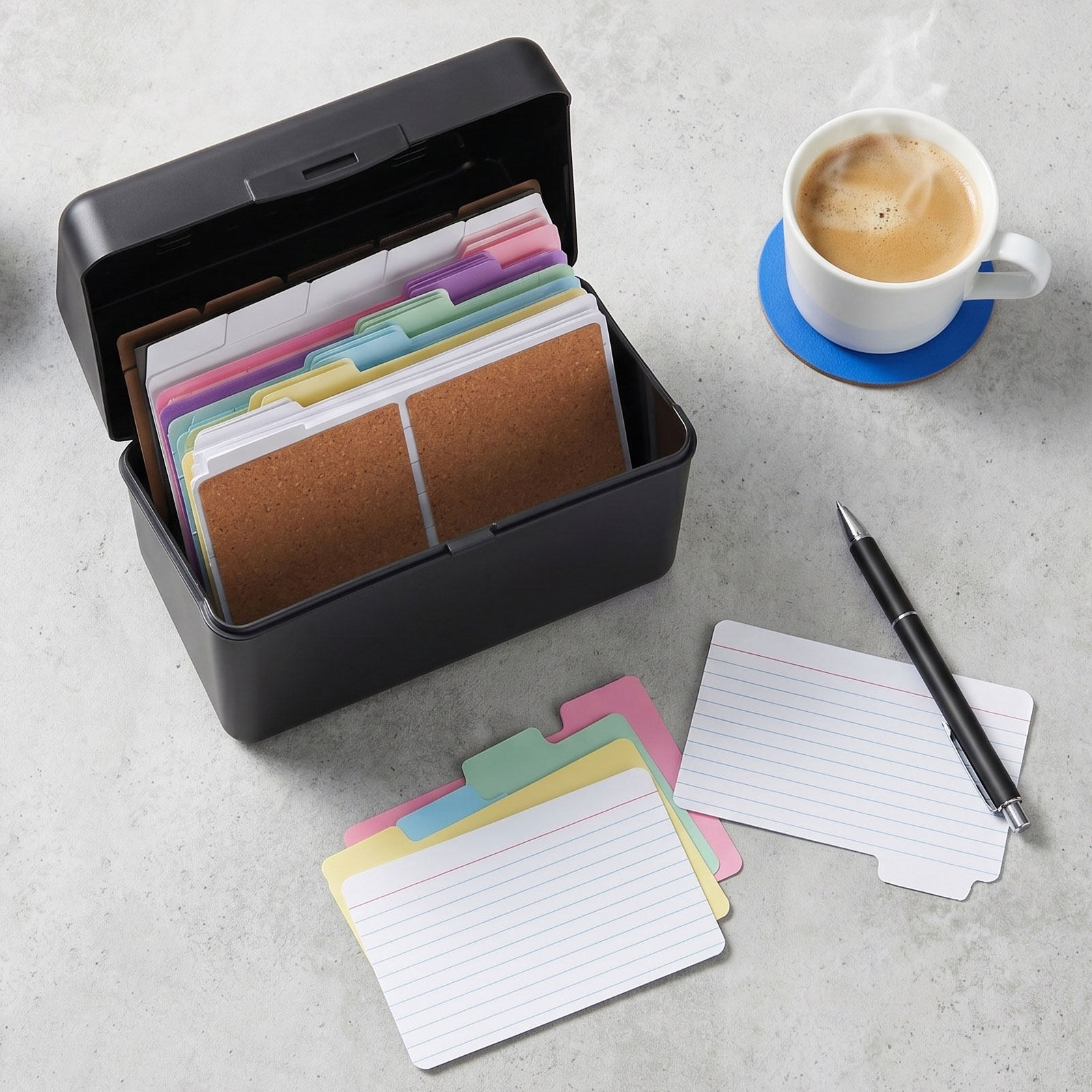 2Sets Desktop Card Storage Box - Card Index Box 评论和价格