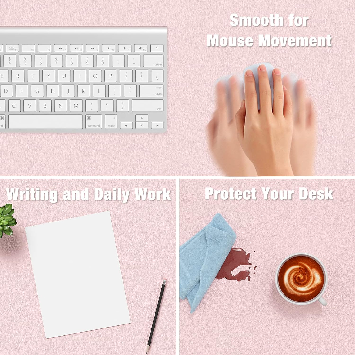 30x14 Inch PU Leather Desk Pad - Leather Desk Pad 评论和价格