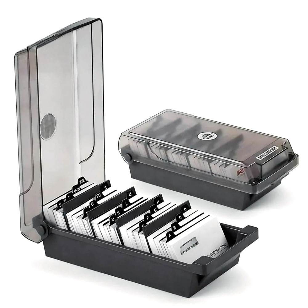 Desktop Business Card Box, Lar - Card Index Box 评论和价格