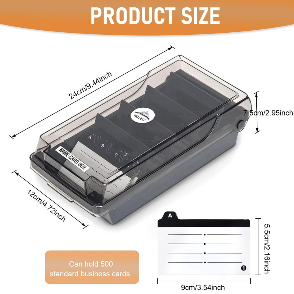 Desktop Business Card Box, Lar - Card Index Box 评论和价格