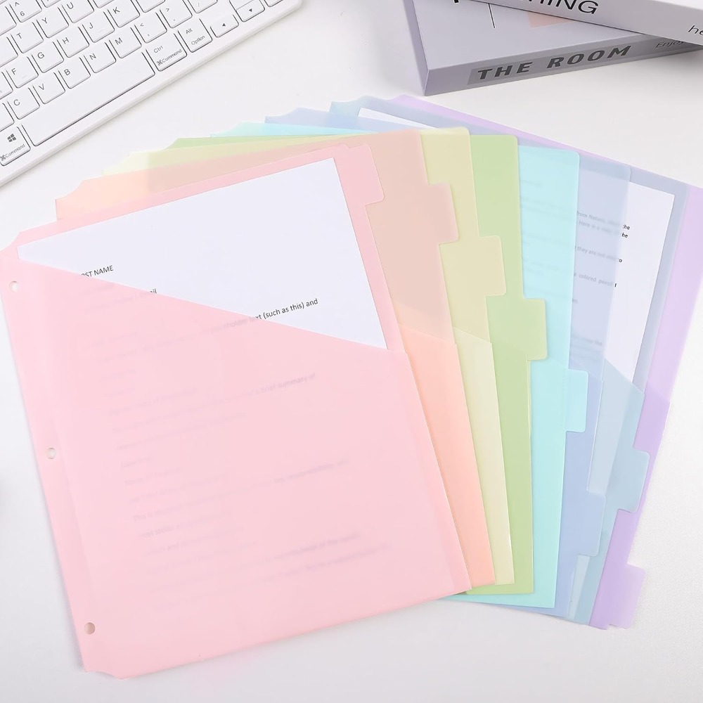 8 pcs A4 Pastel Binder Divider - Tab Divider A4 评论和价格