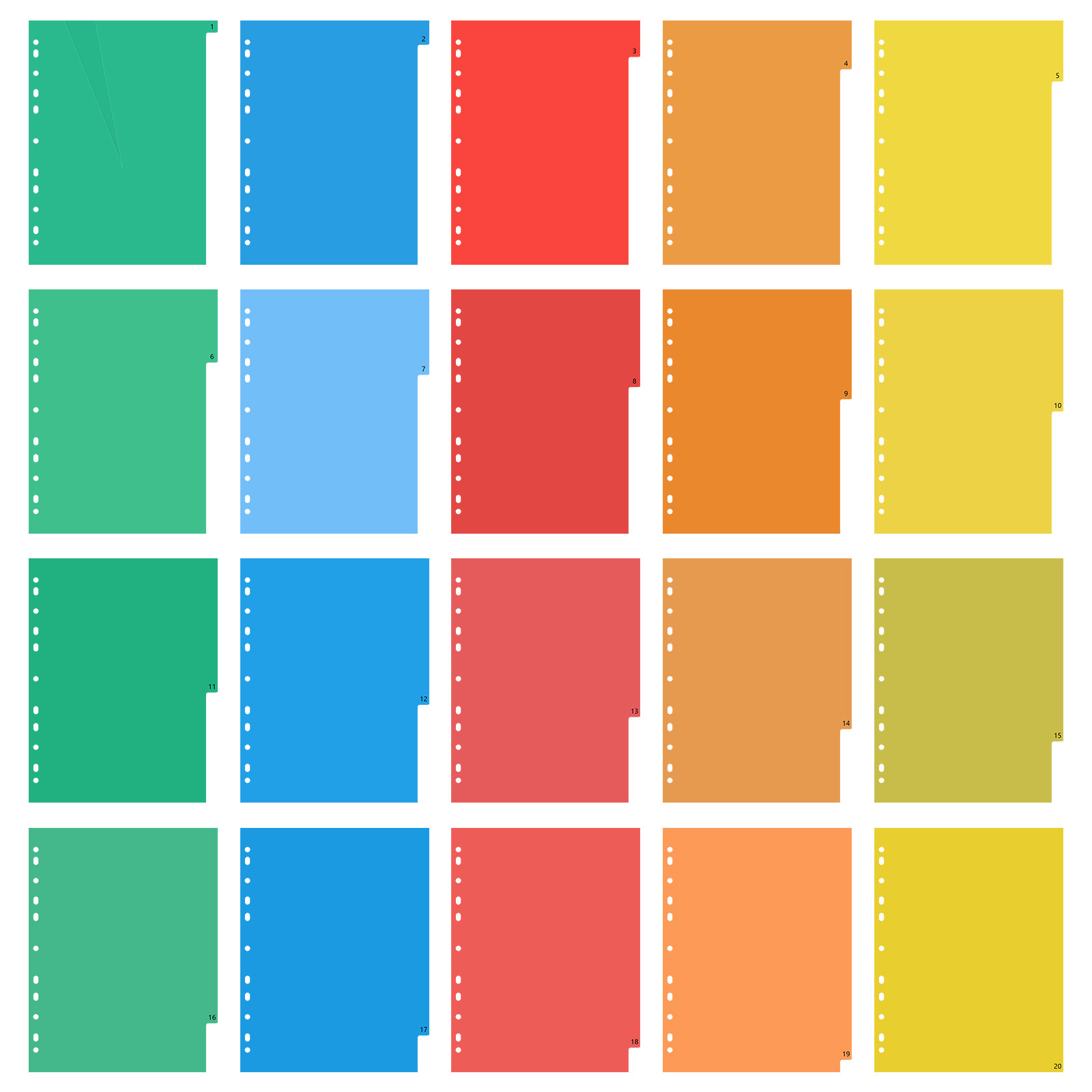 A4 Colorful Plastic Tab Divide - Tab Divider A4 评论和价格