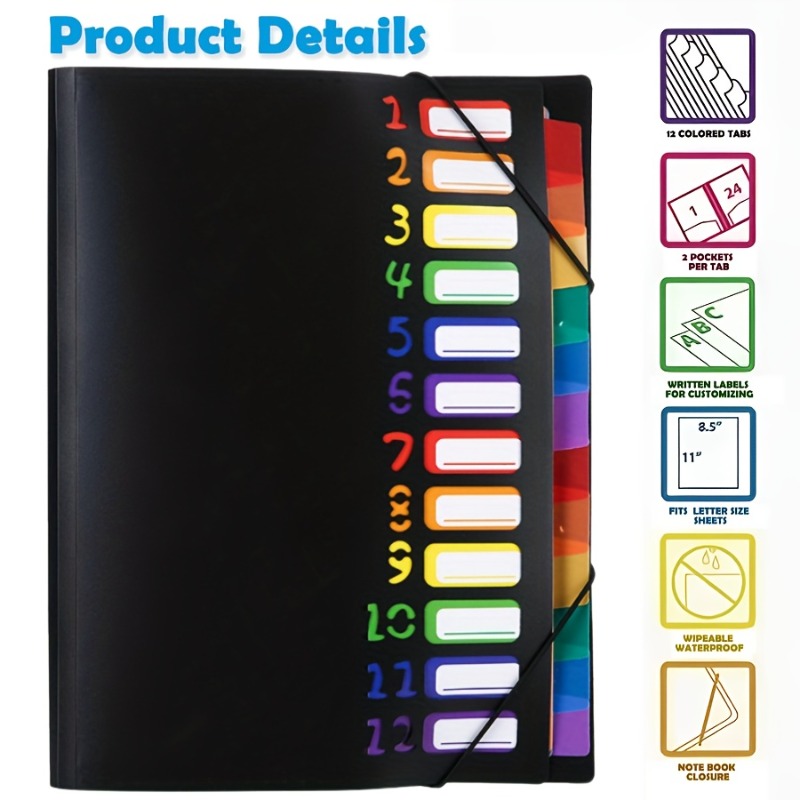 1Pc Black/White Cover Multi-La - Tab Divider A4 评论和价格