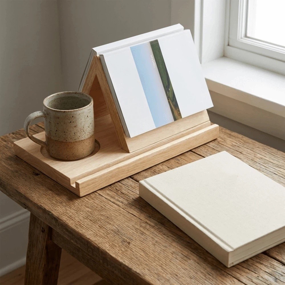 Minimalist 2 in 1 Triangle Woo - Magazine Holder Rack 评论和价格
