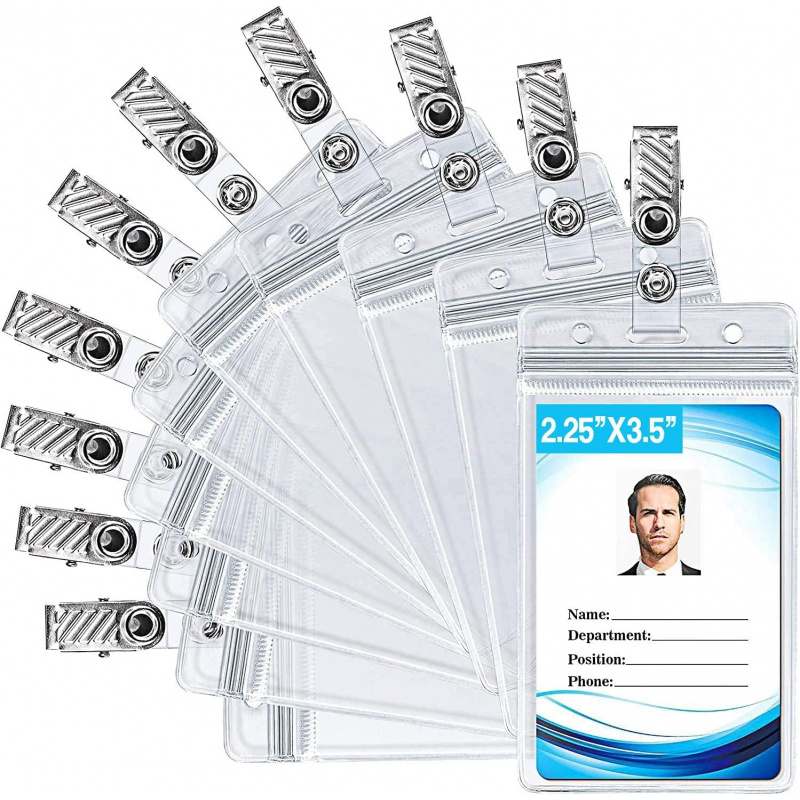 ID card holder with metal badg - Index Card Holder 评论和价格