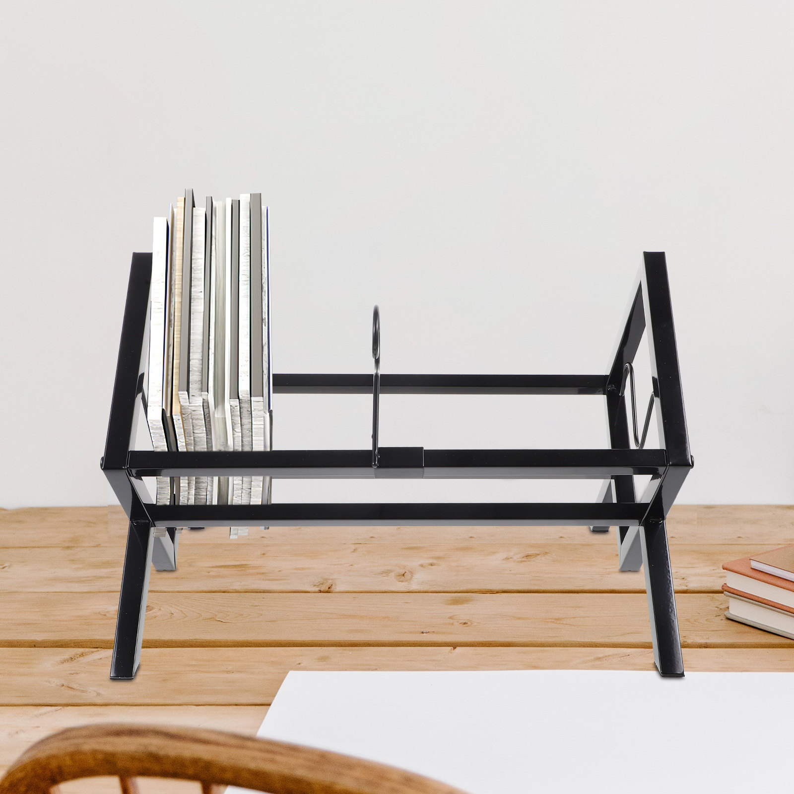 Vinyl Record Storage Rack Desk - Magazine Holder Rack 评论和价格
