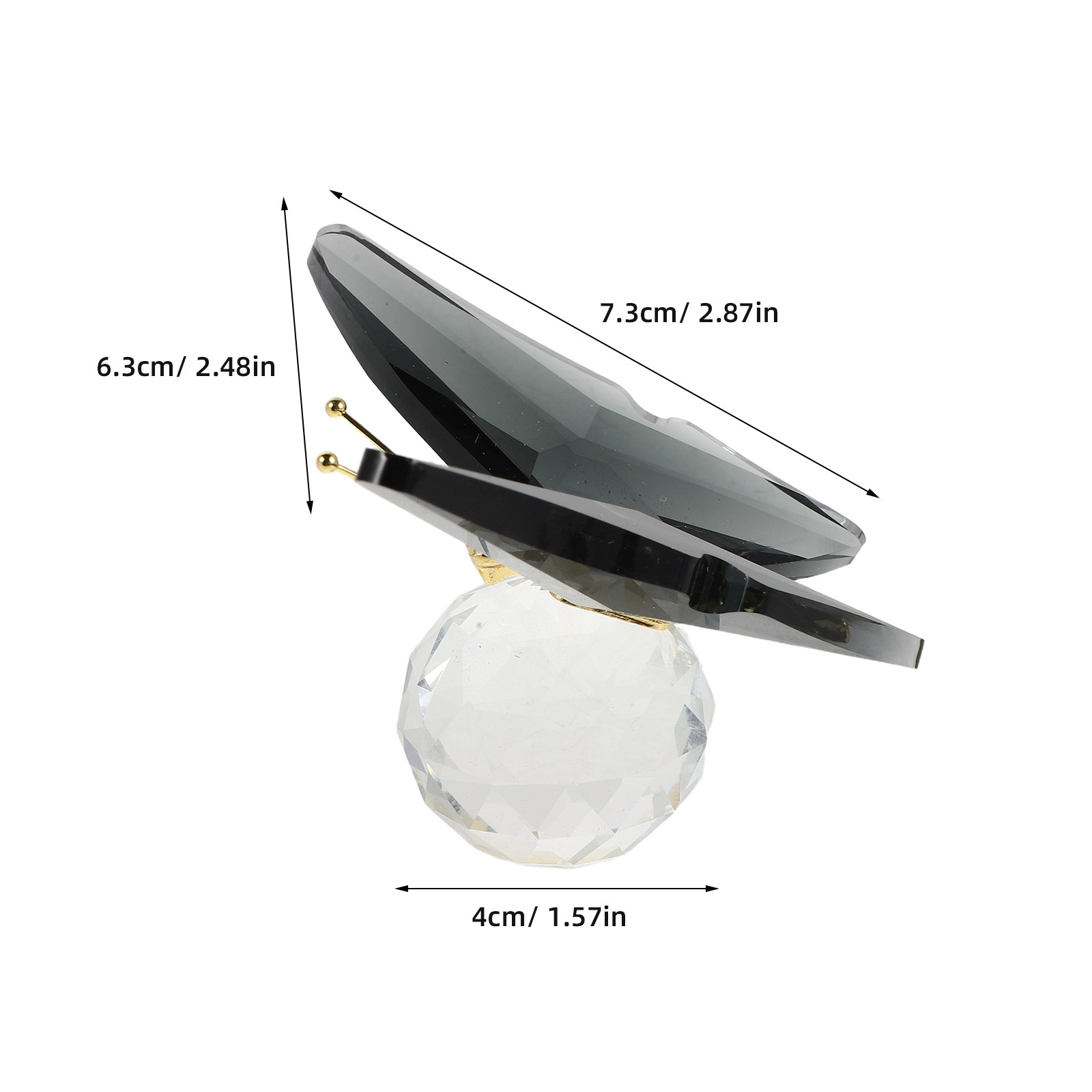 Clear Crystal Butterfly Paperw - Paper Weight Crystal 评论和价格