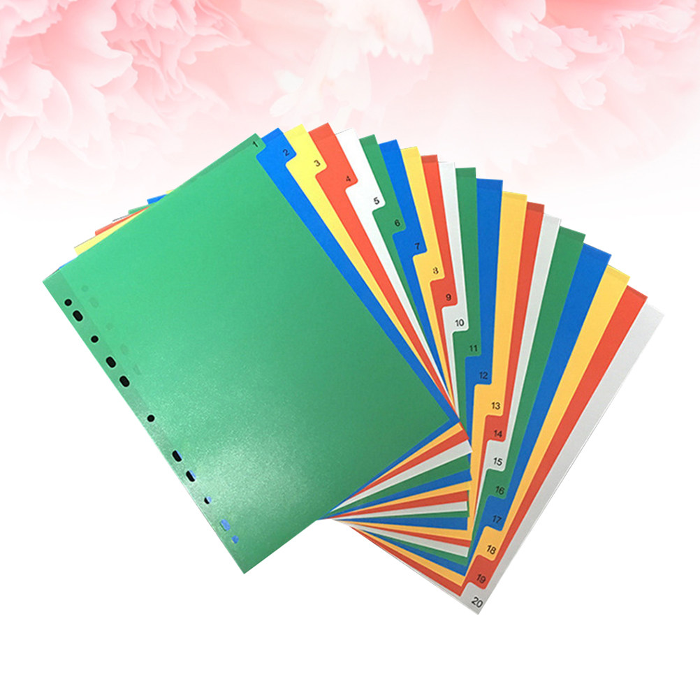 40Pcs A4 Bright Color Index Ta - Tab Divider A4 评论和价格