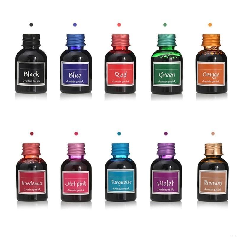 10 Colors 1 Bottle Pure Colorf - Fountain Pen Bottled Ink 评论和价格
