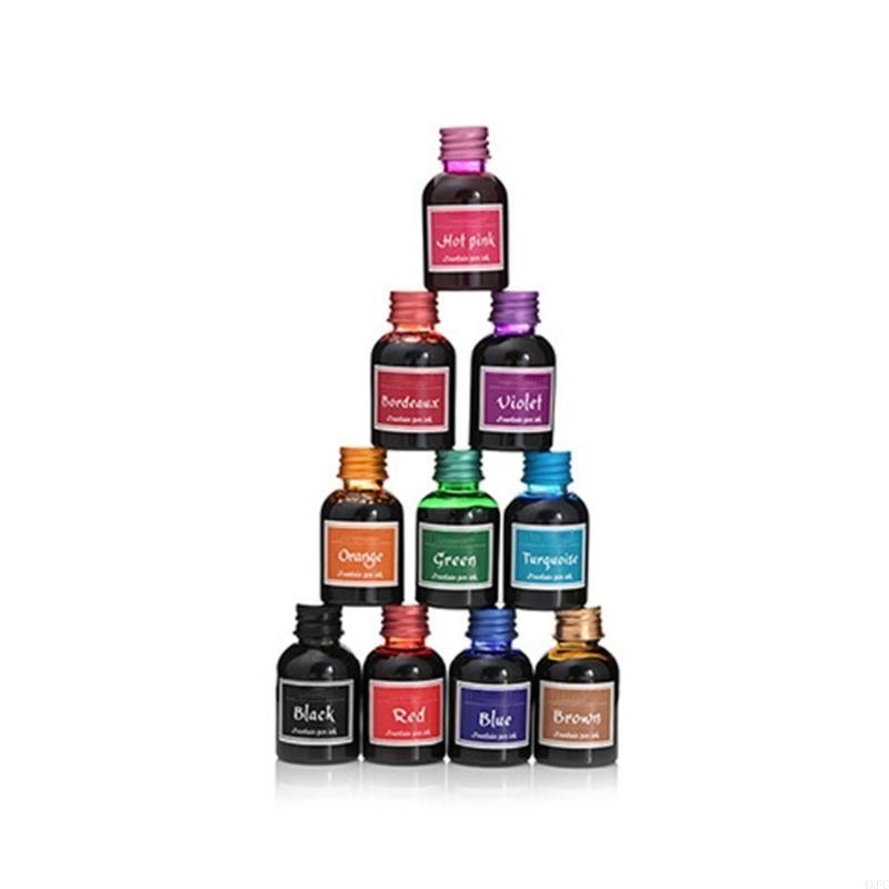 10 Colors 1 Bottle Pure Colorf - Fountain Pen Bottled Ink 评论和价格