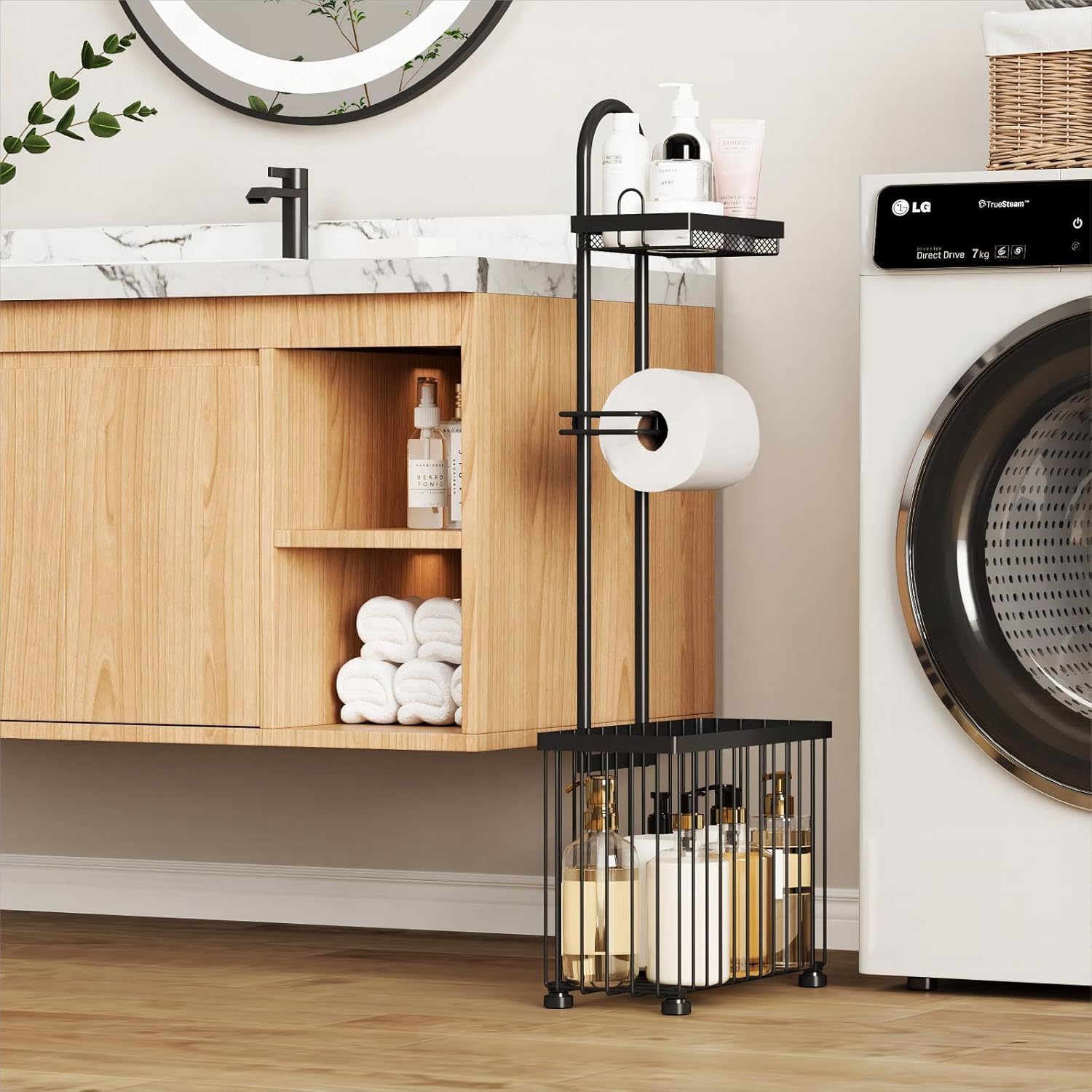 Black household bathroom tissu - Magazine Holder Rack 评论和价格