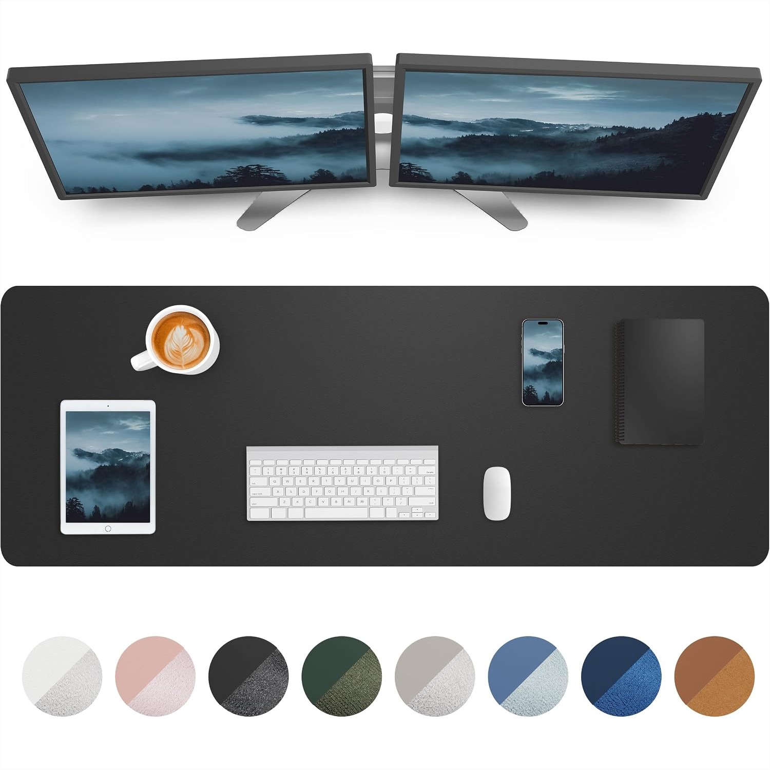Large Desk Mat 55x17 inch Leat - Leather Desk Pad 评论和价格