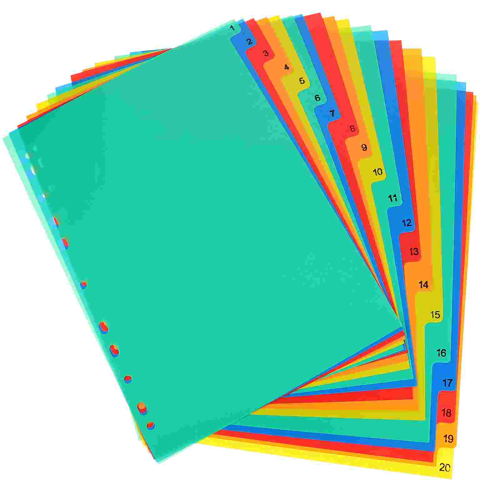 20 Pcs A4 Separated Loose Leaf - Tab Divider A4 评论和价格