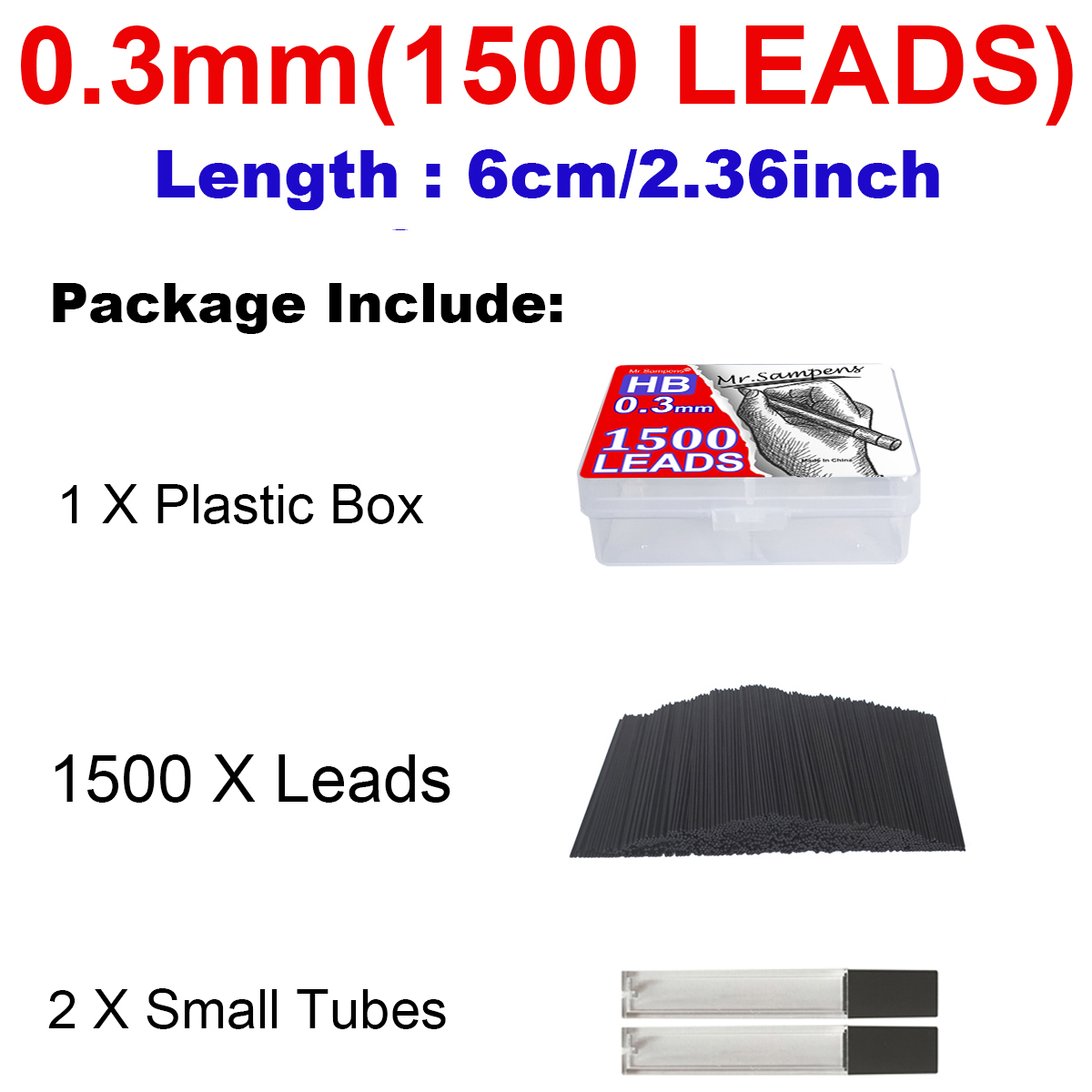 1500-Pack 0.3mm HB Automatic P - Mechanical Pencil 0.3 评论和价格