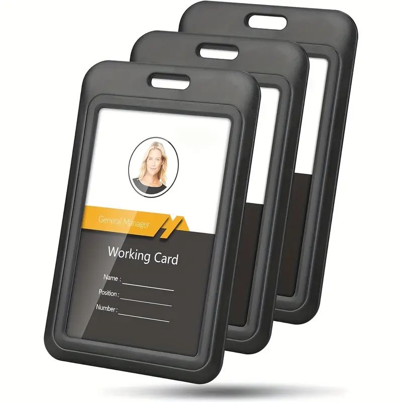 3 pieces heavy duty sliding ID - Index Card Holder 评论和价格