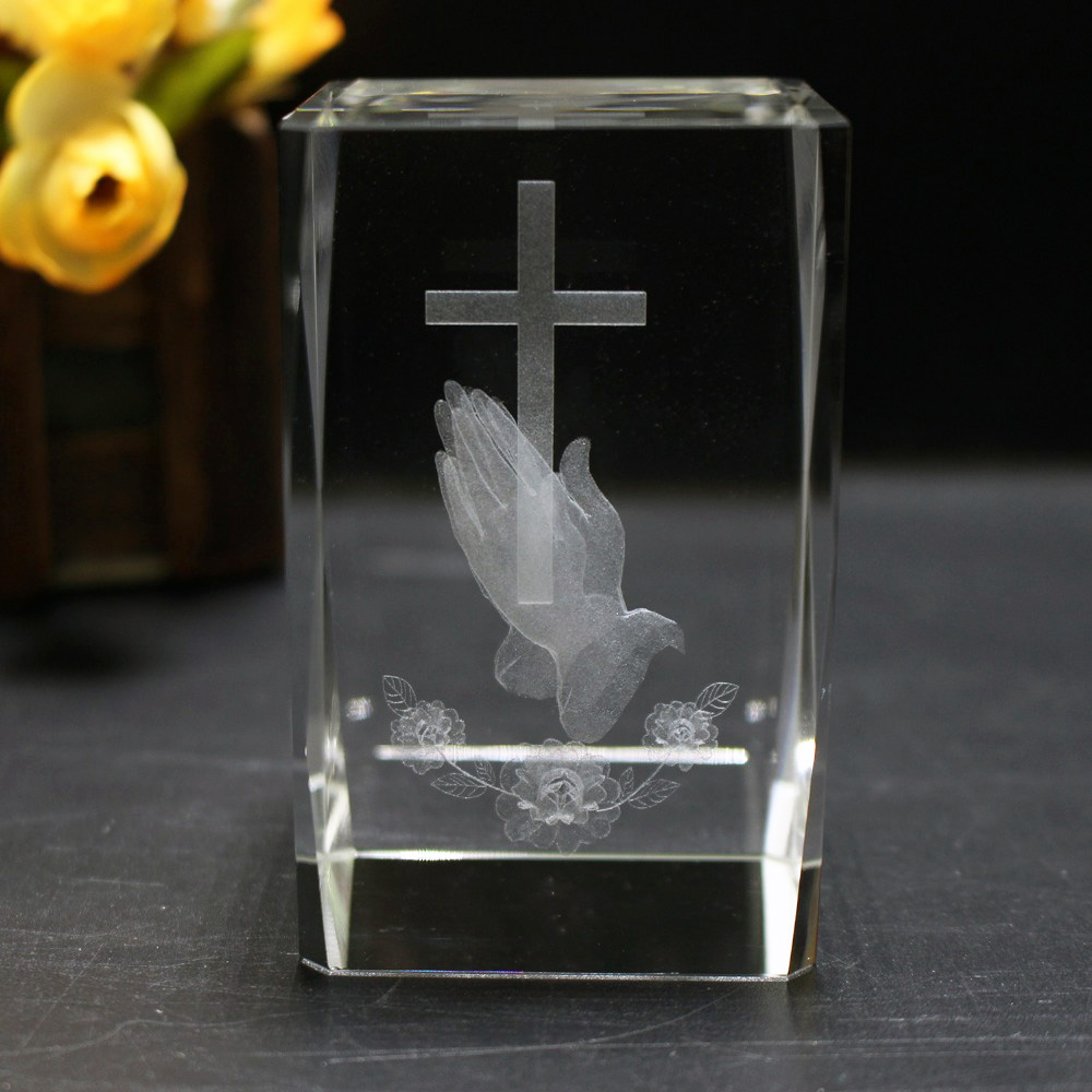 3D Laser Crystal Religious Cub - Paper Weight Crystal 评论和价格