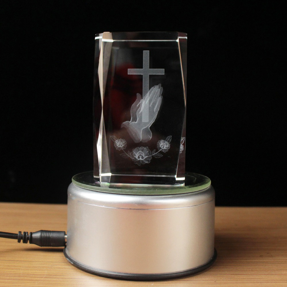 3D Laser Crystal Religious Cub - Paper Weight Crystal 评论和价格
