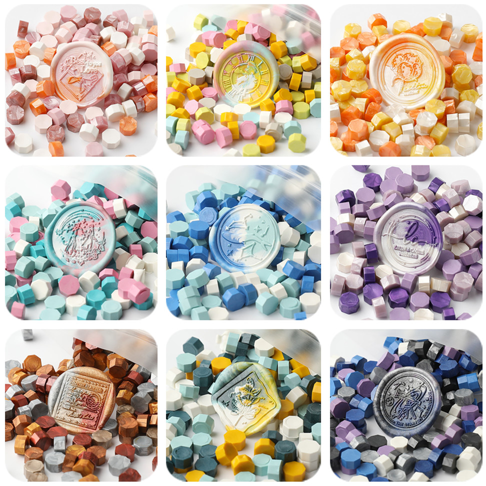 200pcs/bag Octagon Mixed Color - Wax Seal Stamp Set 评论和价格