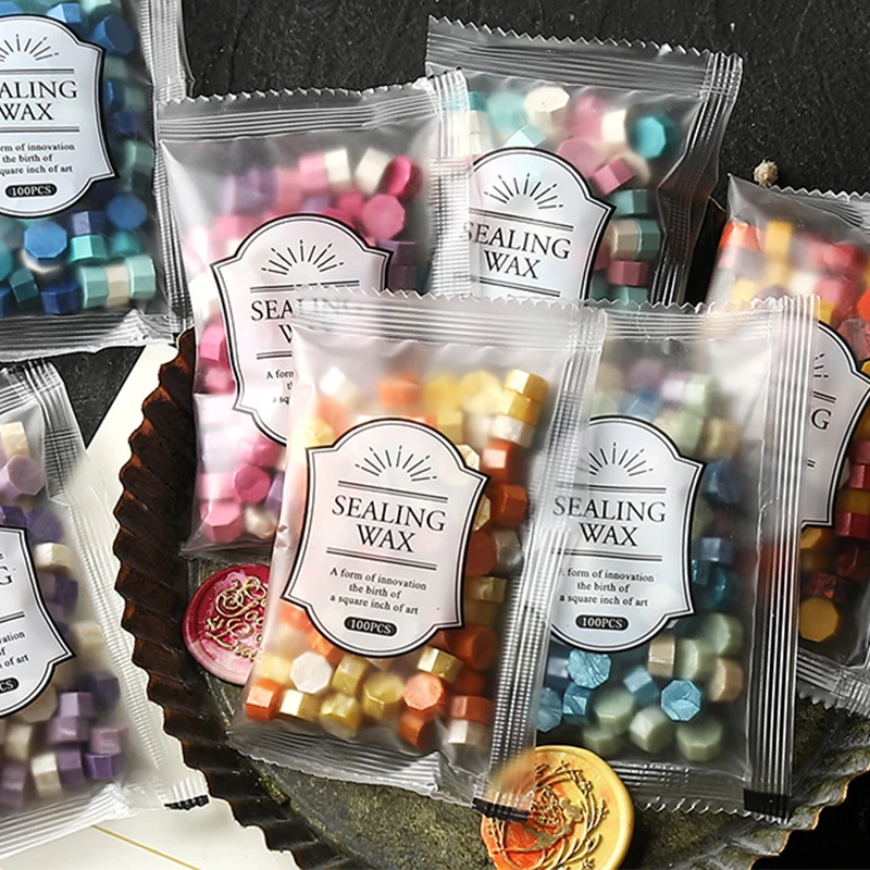 200pcs/bag Octagon Mixed Color - Wax Seal Stamp Set 评论和价格