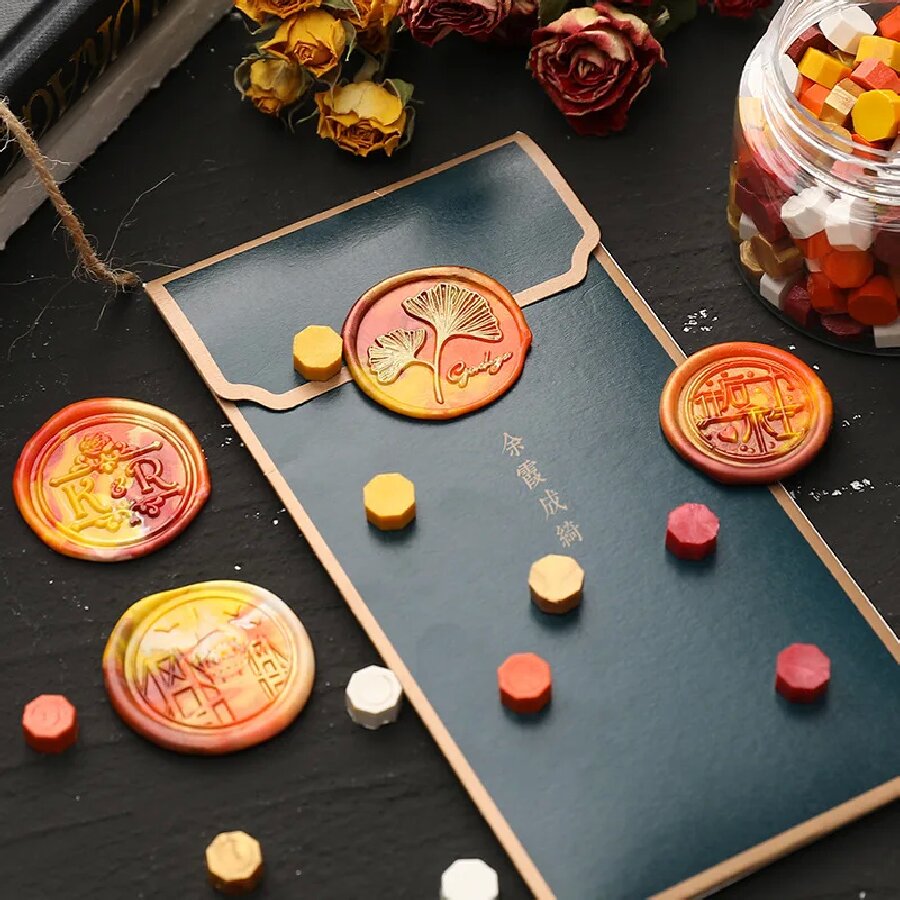 200pcs/bag Octagon Mixed Color - Wax Seal Stamp Set 评论和价格