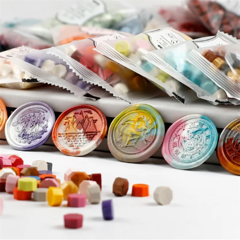 200pcs/bag Octagon Mixed Color - Wax Seal Stamp Set 评论和价格