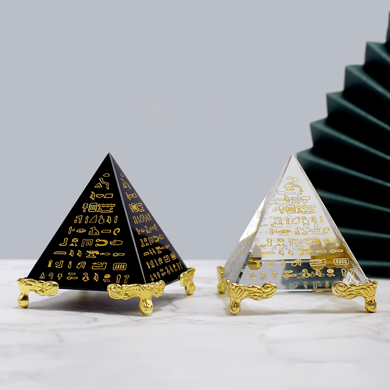 Egypt Crystal Obsidian Pyramid - Paper Weight Crystal 评论和价格
