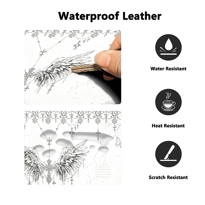 Leather Mousepad Black White A - Leather Desk Pad 评论和价格