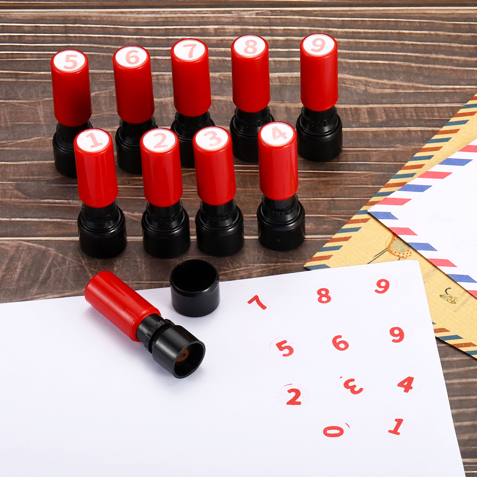 Number Stamps Self Inking Nume - Rubber Date Stamp 评论和价格