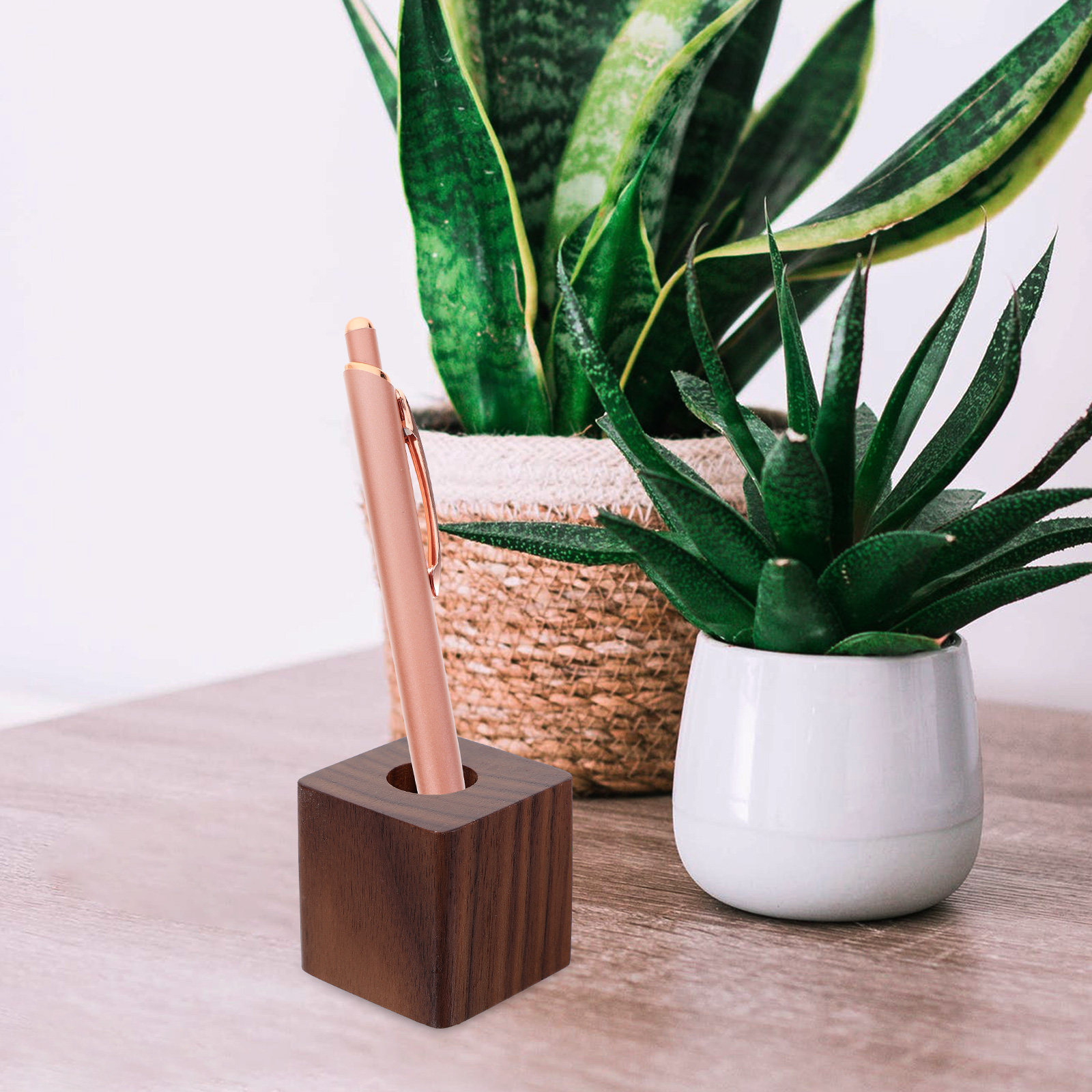 Single Wood Pen Holder Walnut  - Pen Rest Single 评论和价格