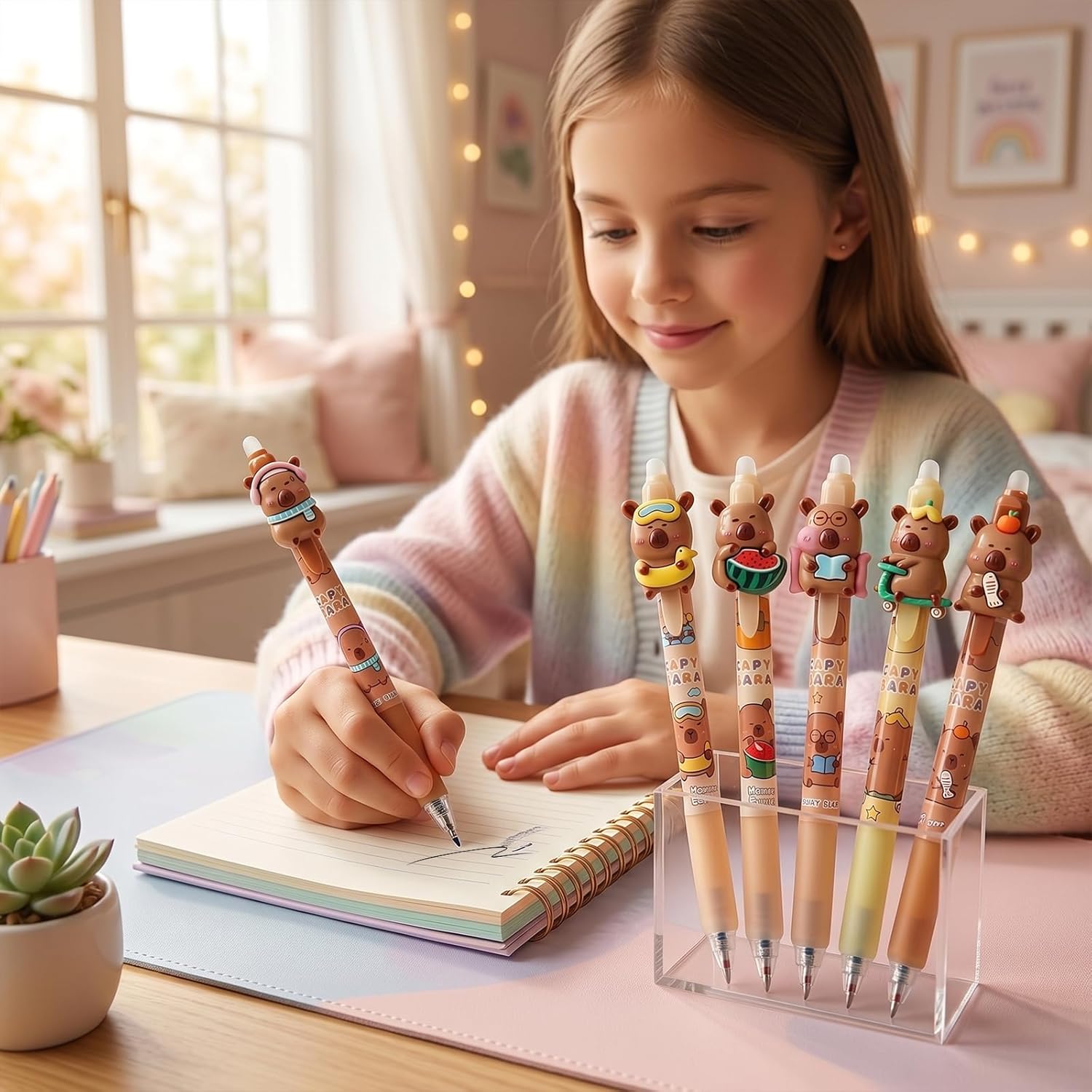 Cute Capybara Erasable Pens, 0 - Correction Pen Fine 评论和价格