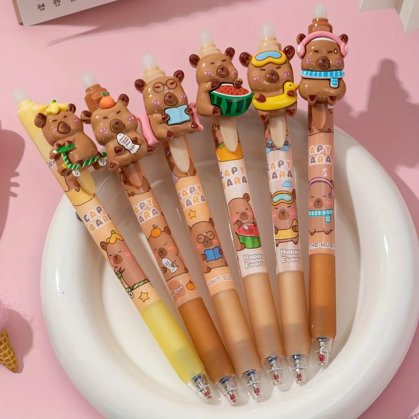 Cute Capybara Erasable Pens, 0 - Correction Pen Fine 评论和价格