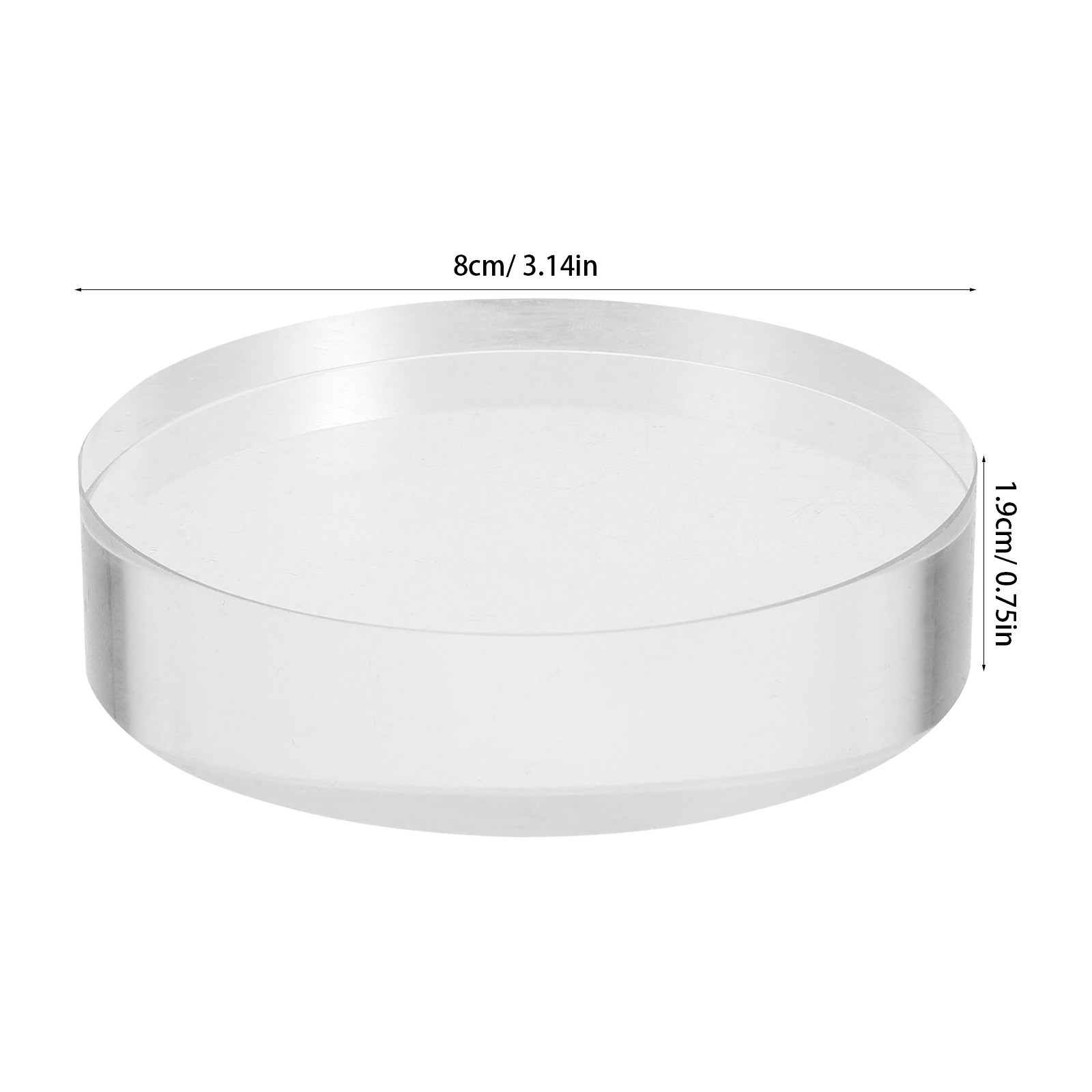 2Pcs Transparent Round Glass P - Book Weight Glass 评论和价格